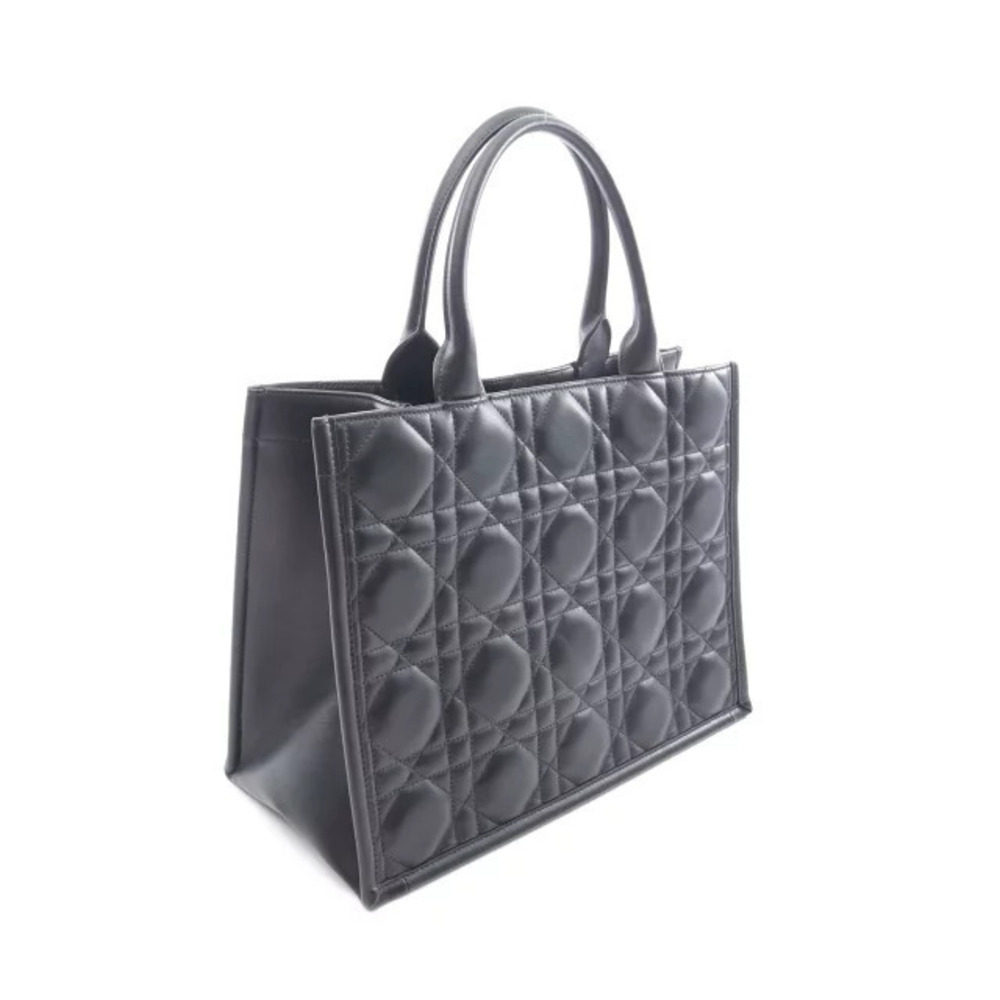 Dior Book Bag Black Tote Cannage Leather